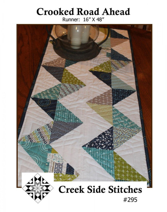 Creek Side Stitches-Crooked Road Ahead-Table Runner Pattern #295