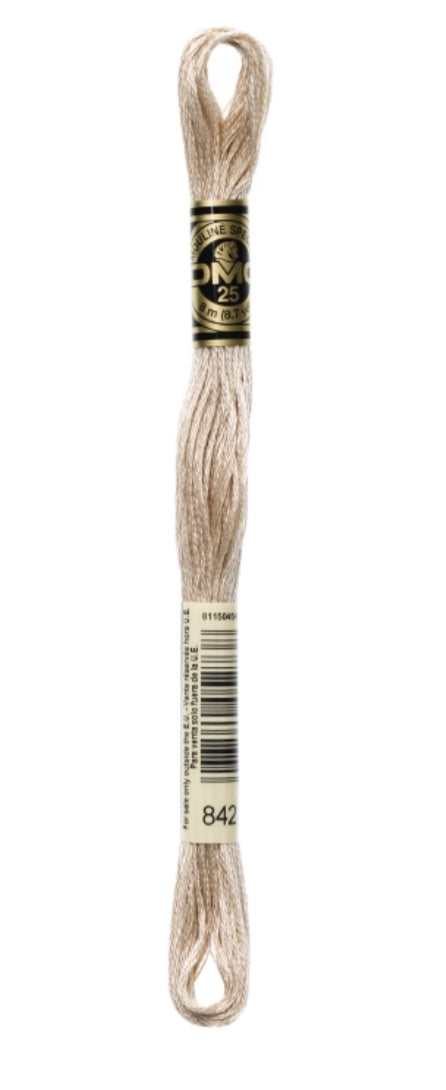 DMC-Six Strand Embroidery Floss-842-8m/8.7y #842