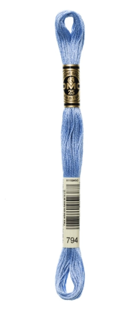 DMC-Six Strand Embroidery Floss-794-8m/8.7y #794