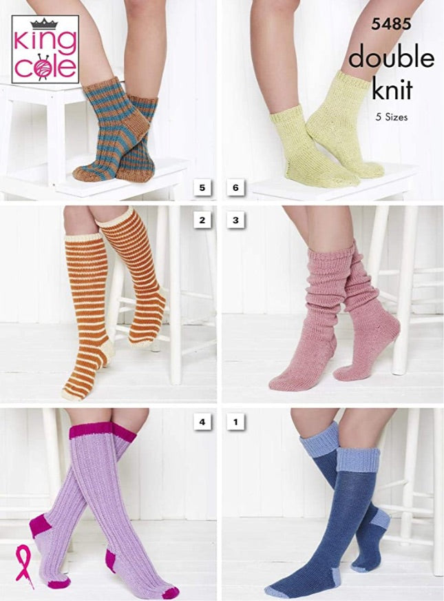 King Cole-Socks DK-Knit Pattern #5485