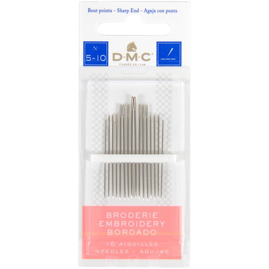 DMC-Embroidery Needles-No.5-10 Sharp End