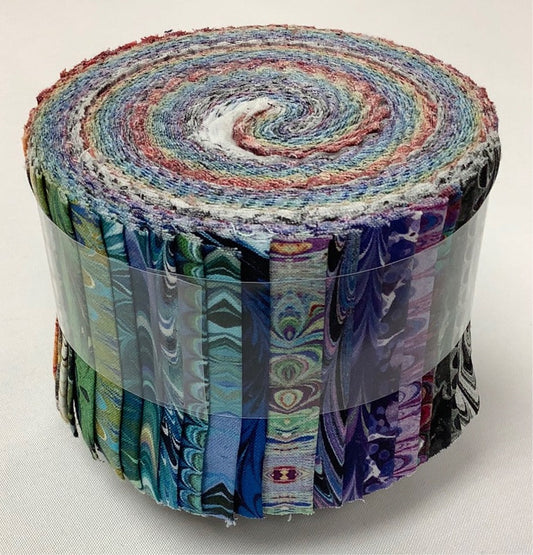 In The Beginning Fabrics-Jelly Roll-Marble Essence-27 Strips-2.5” Strips #JR0001