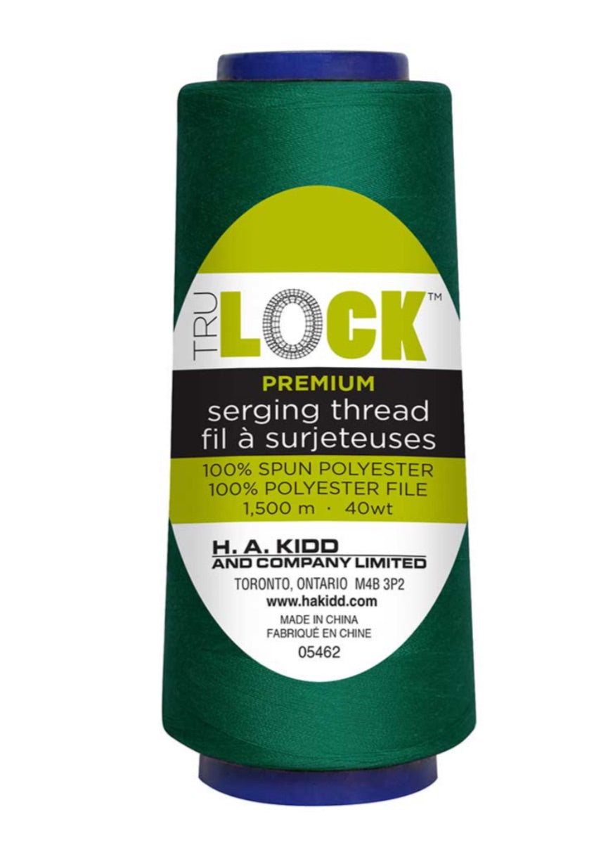 TruLock-Premium Serging Thread-1500m-Green #1005342