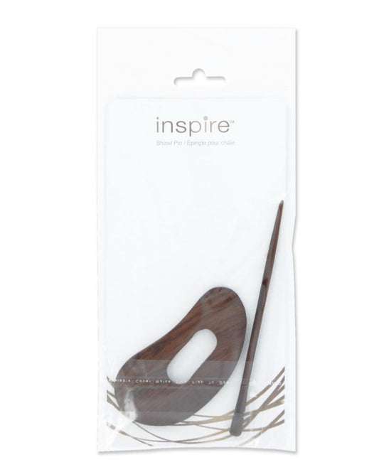 Inspire-Half Moon Wood-Shawl Pin