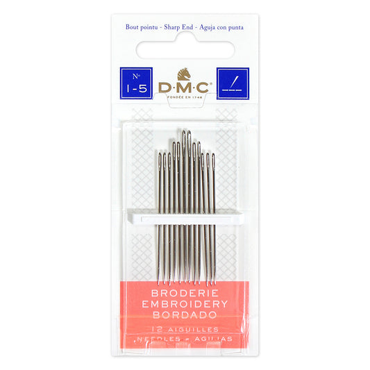 DMC-Embroidery Needles-No. 1-5 Sharp End #1765/1