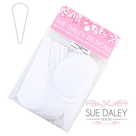 Sue Daley Designs - Paper Pieces - 4” Round Dresden - 100 Pieces 16x2”