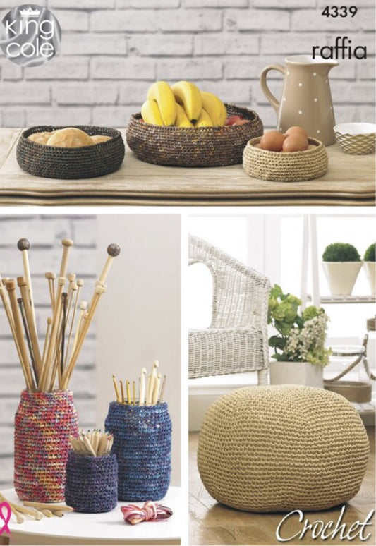 King Cole - Raffia Crochet Pattern Leaflets