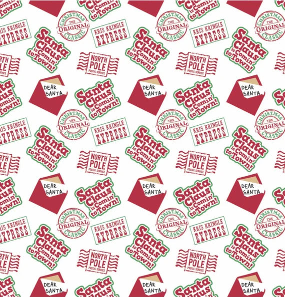 Camelot Fabrics-Santa Post Service-White #96250101-01