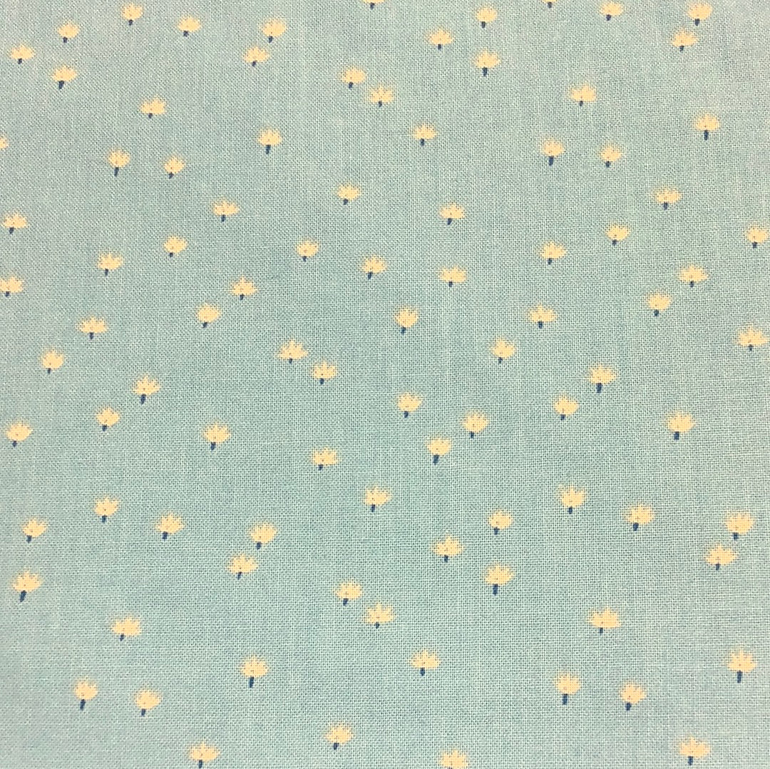 Figo Fabrics-Prickly Pear-Blue-Dusty Plants #90279-40