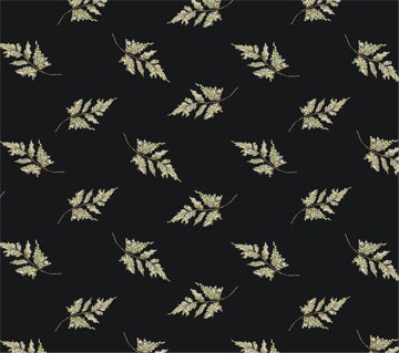 Figo Fabrics-Heavenly Hedgerow-Black-Leaves