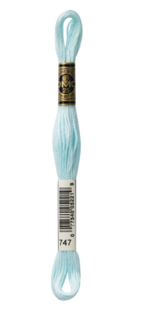 DMC-Six Strand Embroidery Floss-747-8m/8.7y #747