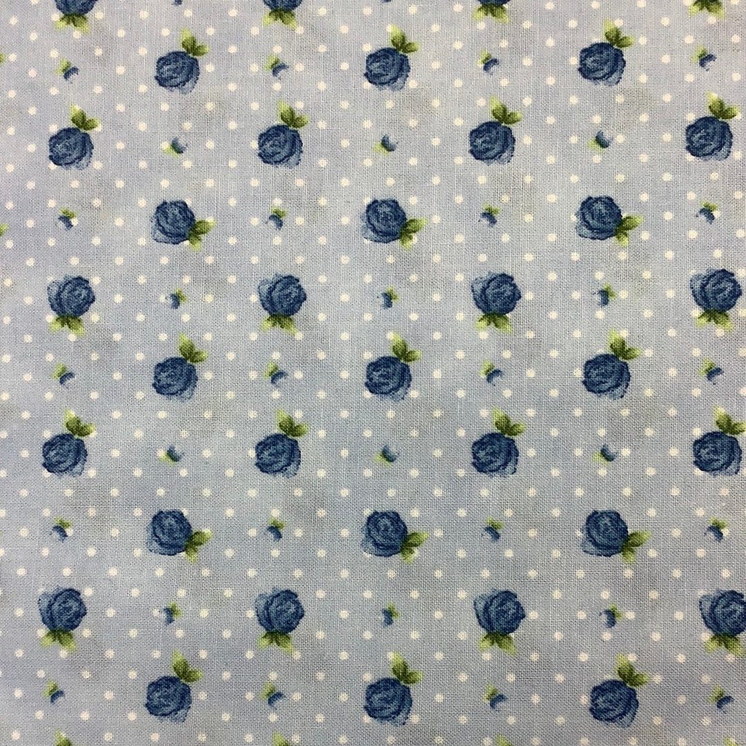 Trend Tex Fabrics-June's Cottage-Blue