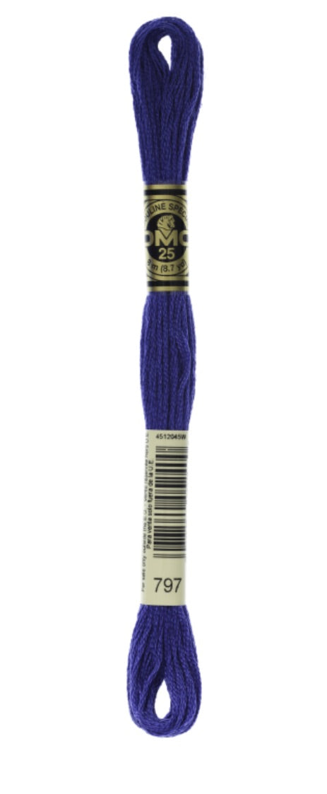 DMC-Six Strand Embroidery Floss-797-8m/8.7y #797