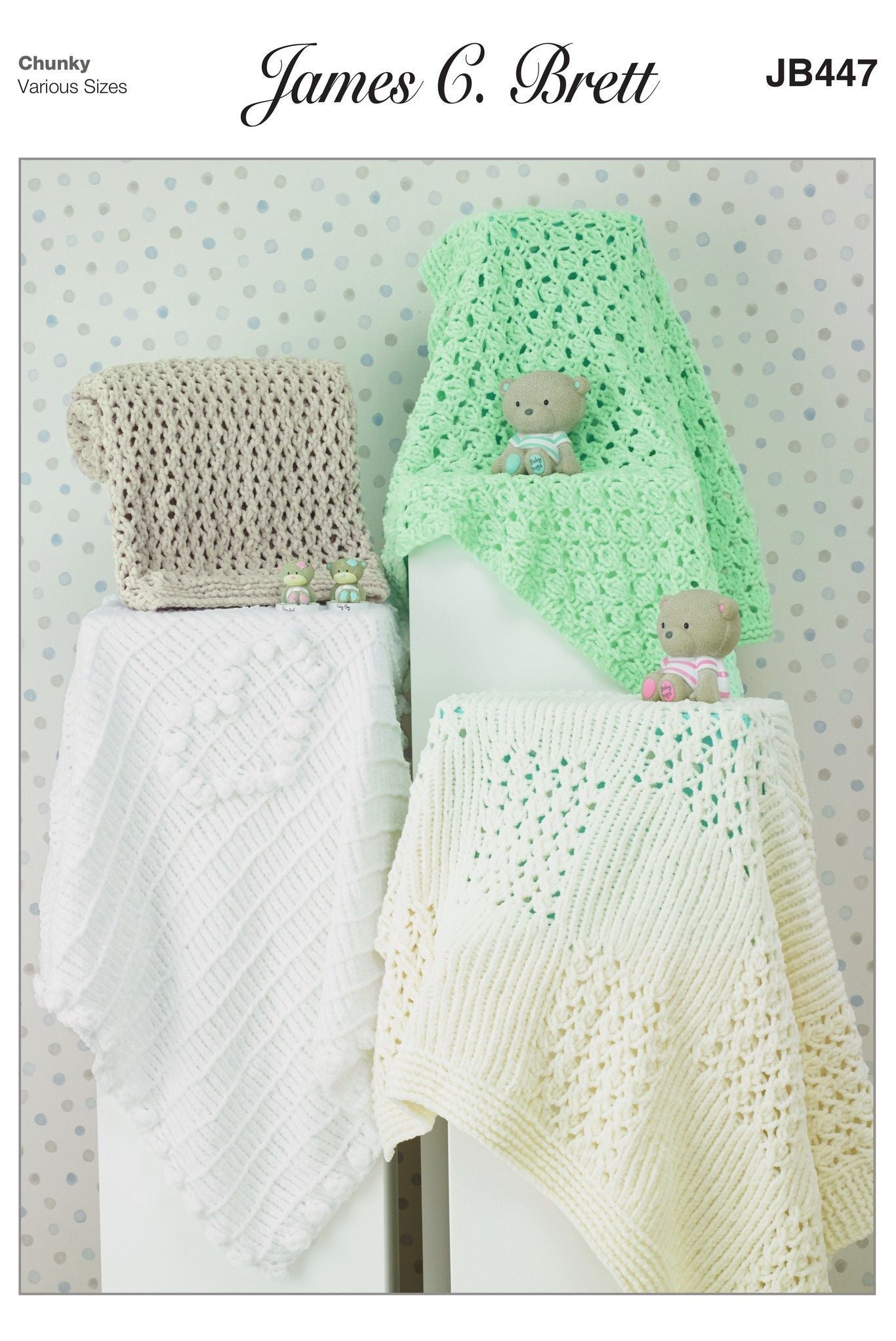 James C Brett - Knit Blanket Pattern Leaflets