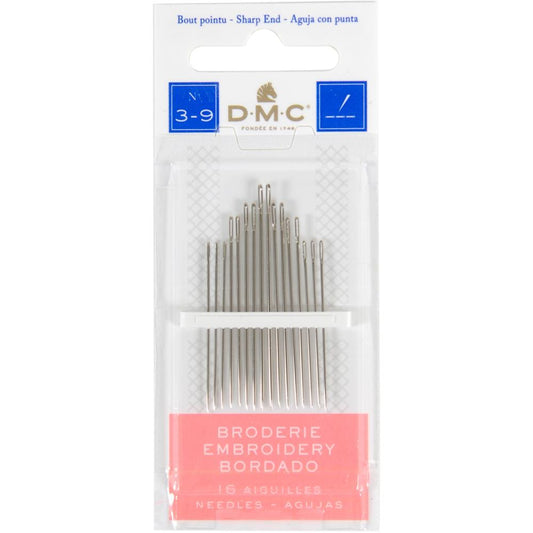 DMC-Embroidery Needles-No. 3-9 Sharp End #1765/2