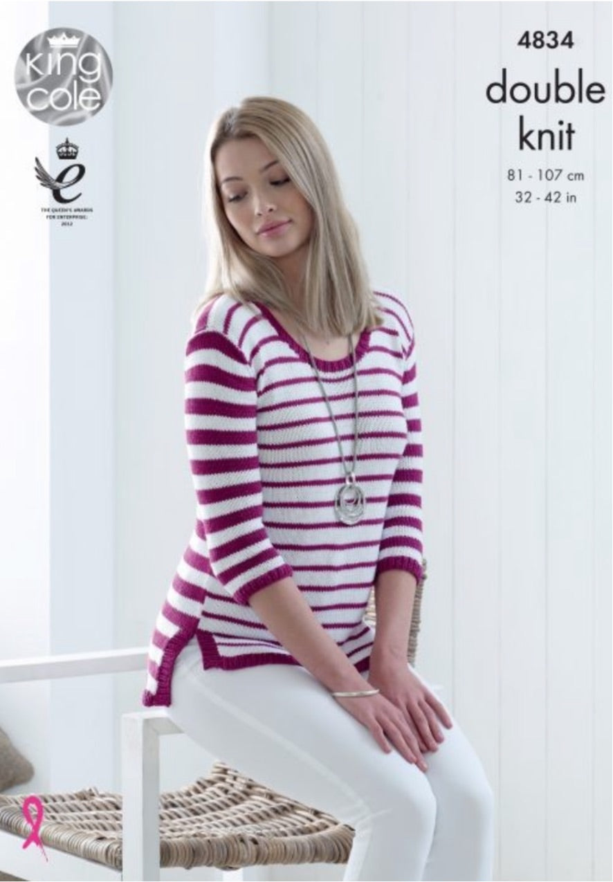 King Cole-Sweaters-Knit Pattern #4834