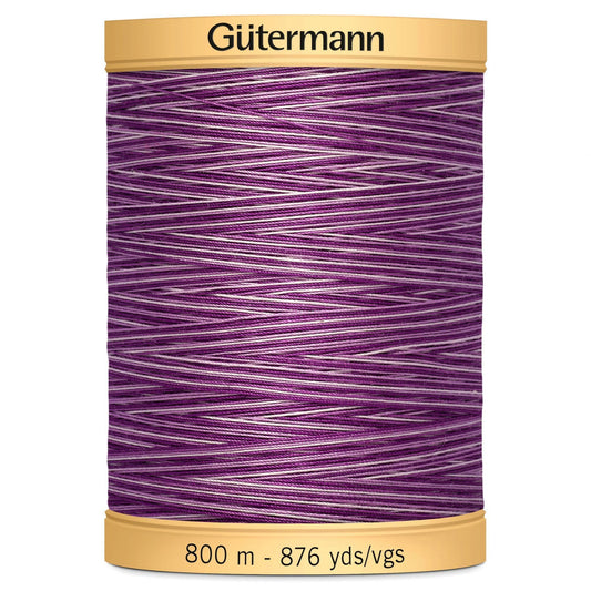 Gütermann-100% Cotton Variegated Thread-800m/876y-Purple Passion #9978