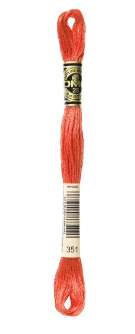 DMC-Six Strand Embroidery Floss-351-8m/8.7y #351