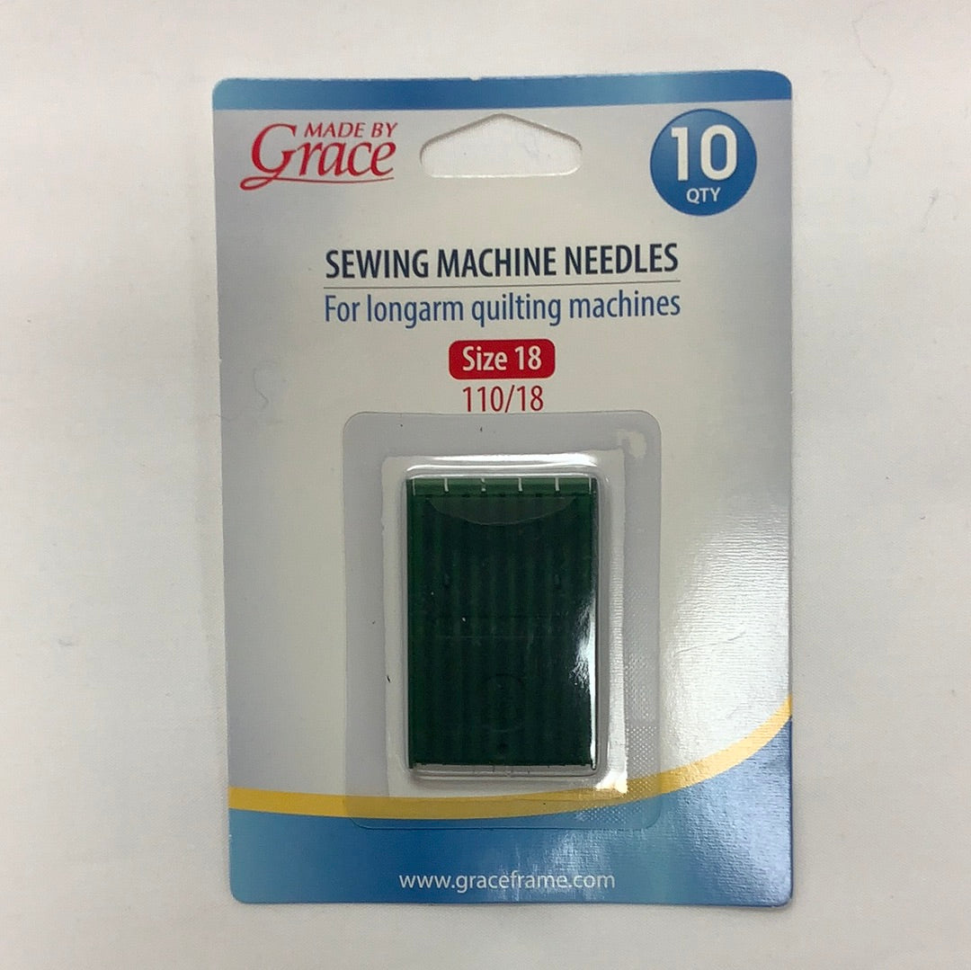 Made By Grace-Longarm Sewing Machine Needles-Size 18-110/18 (10) #LAN-01