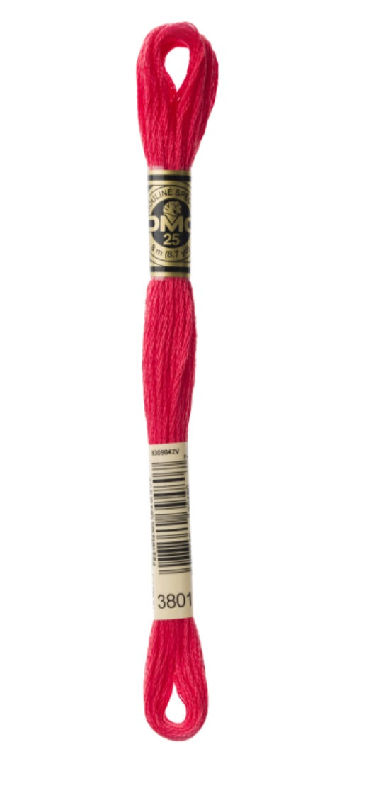 DMC-Six Strand Embroidery Floss-3801-8m/8.7y #3801