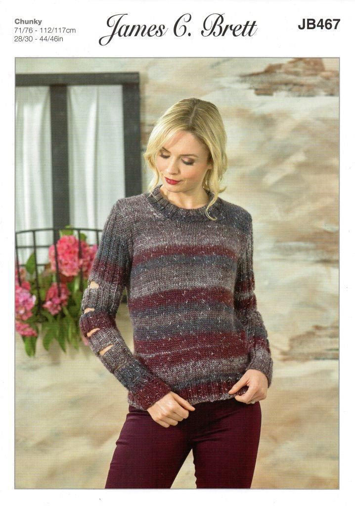 James C Brett - Knit Sweater Pattern Leaflets