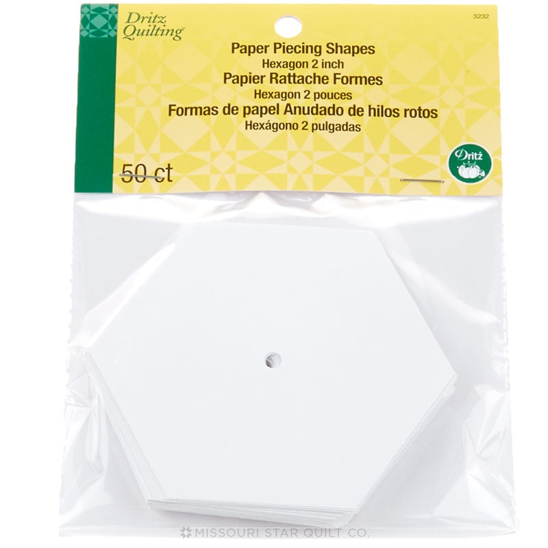 Dritz Quilting - Paper Piecing Shapes - Hexagon 2” 50 ct