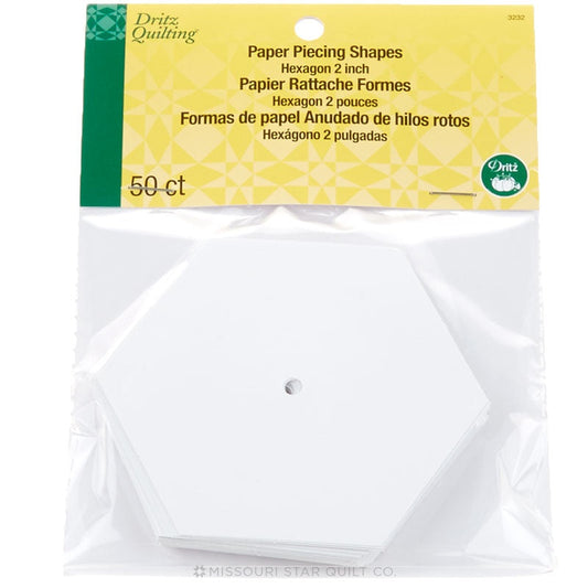 Dritz Quilting - Paper Piecing Shapes - Hexagon 2” 50 ct