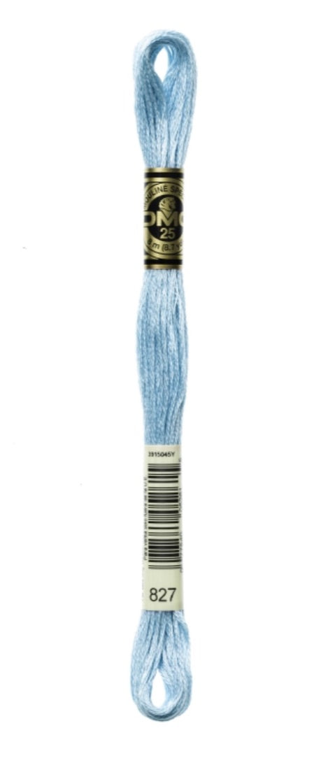 DMC-Six Strand Embroidery Floss-827-8m/8.7y #827