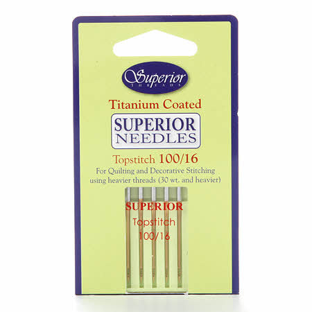 Superior Threads-Titanium Coated-Superior Needles-Topstitch 100/16 (5) #SN-TS