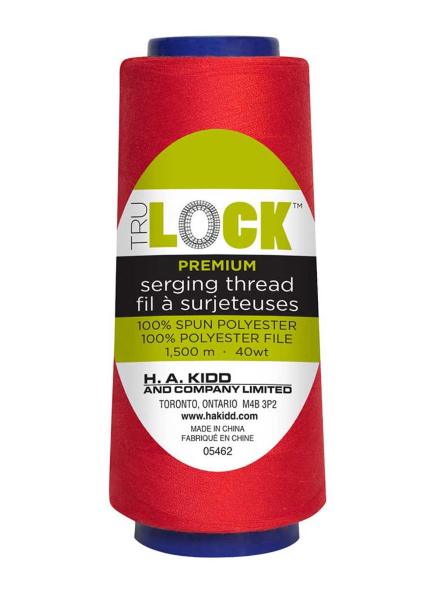 TruLock-Premium Serging Thread-1500m-Red #1005236