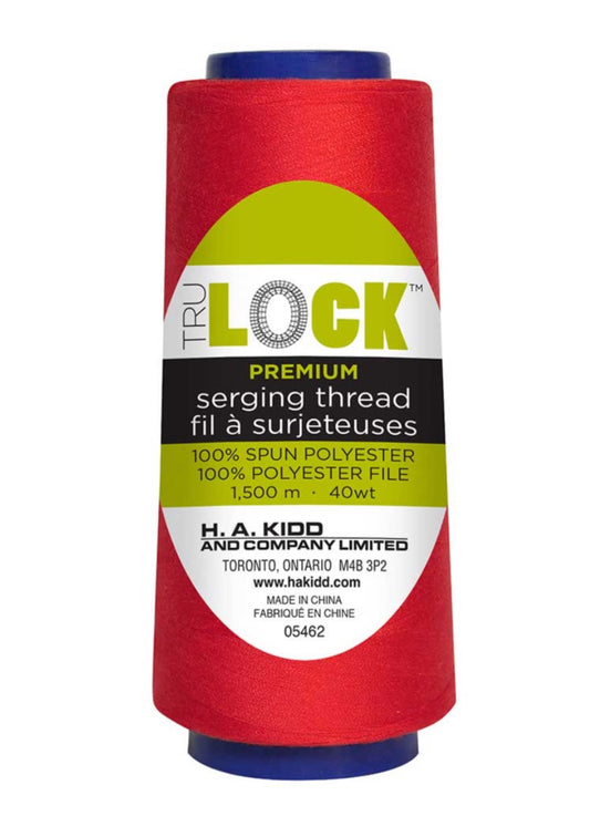 TruLock-Premium Serging Thread-1500m-Red #1005236