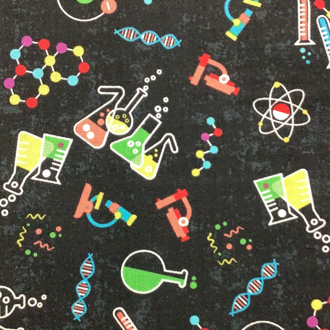 Michael Miller Fabrics-Science Lab #DC9721-BLAC-D