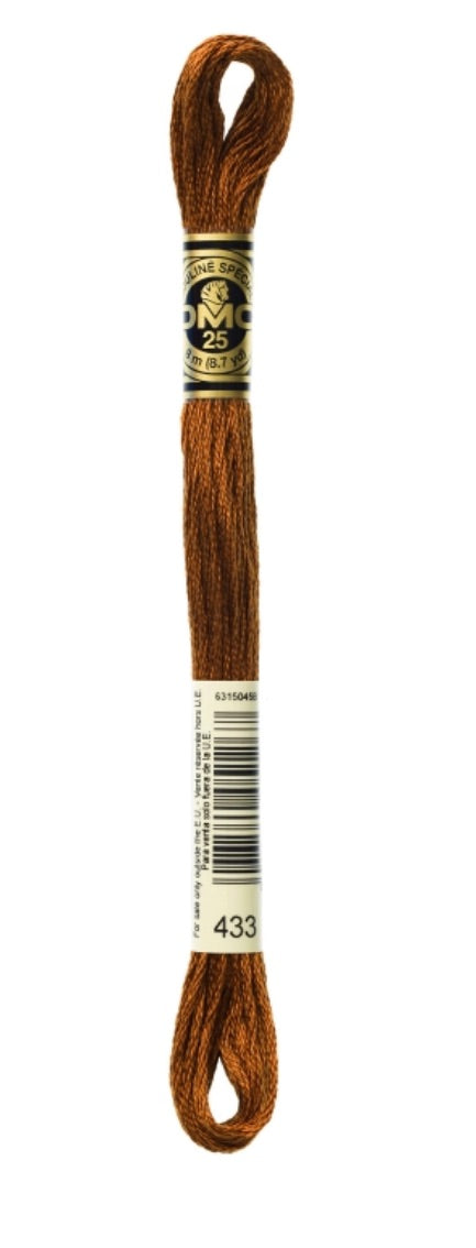 DMC-Six Strand Embroidery Floss-433-8m/8.7y #433