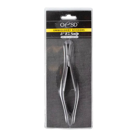 Oesd-Embroidery Scissors-5” EZ Snip-Micro Serrated #OESD738P