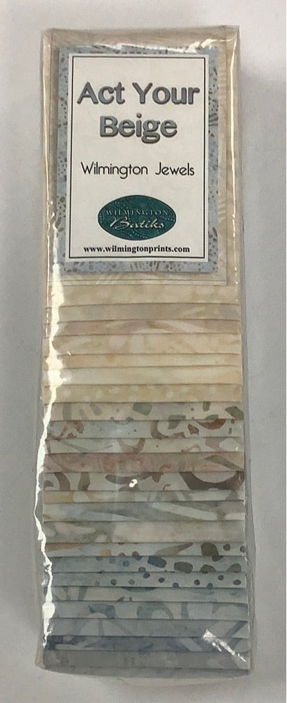 Wilmington Jewels-Wilmington Batiks-Act Your Beige-Jelly Roll-24 Strips-2.5” x 44” Strips #801-84-801