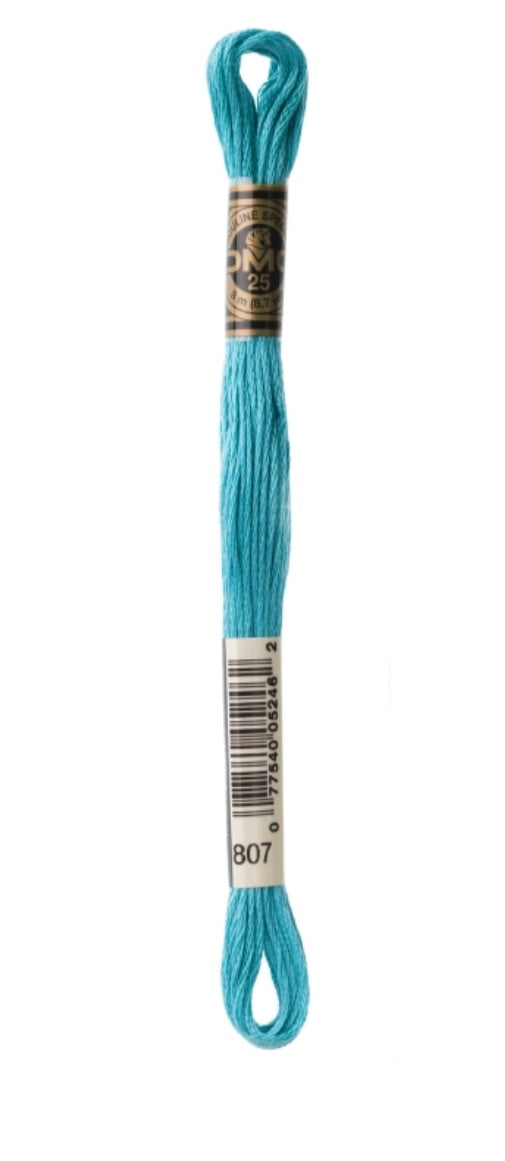 DMC-Six Strand Embroidery Floss-807-8m/8.7y #807