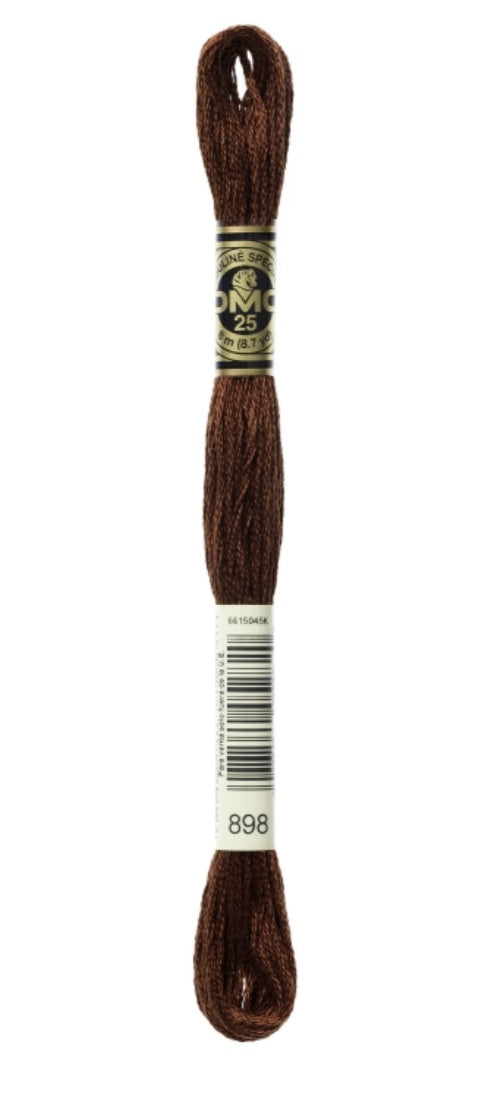 DMC-Six Strand Embroidery Floss-898-8m/8.7y #898