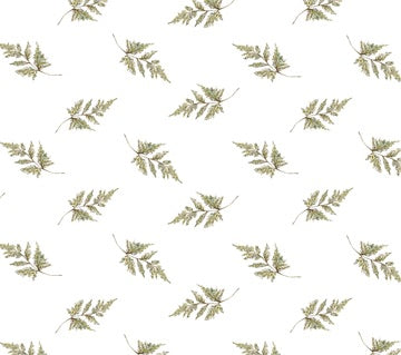 Figo Fabrics-Heavenly Hedgerow-White-Leaves