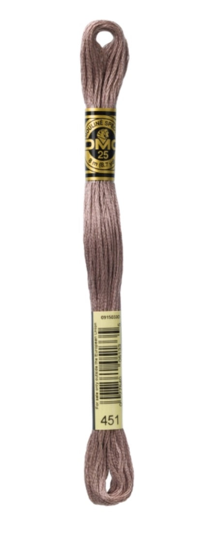 DMC-Six Strand Embroidery Floss-451-8m/8.7y #451