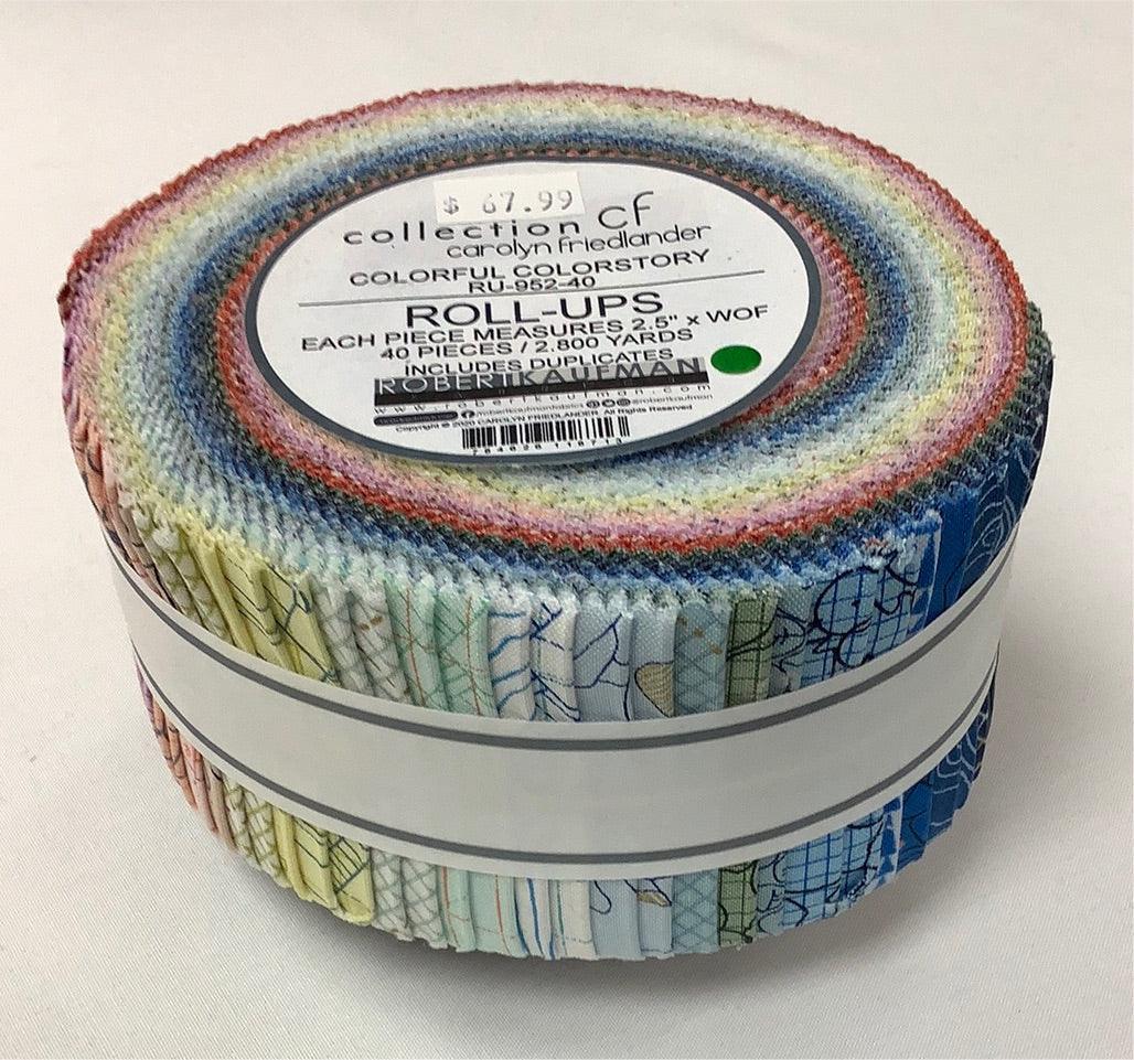 Robert Kaufman-Colorful Colorstory-Jelly Roll-40 Strips-2.5” Strips #RU-952-40