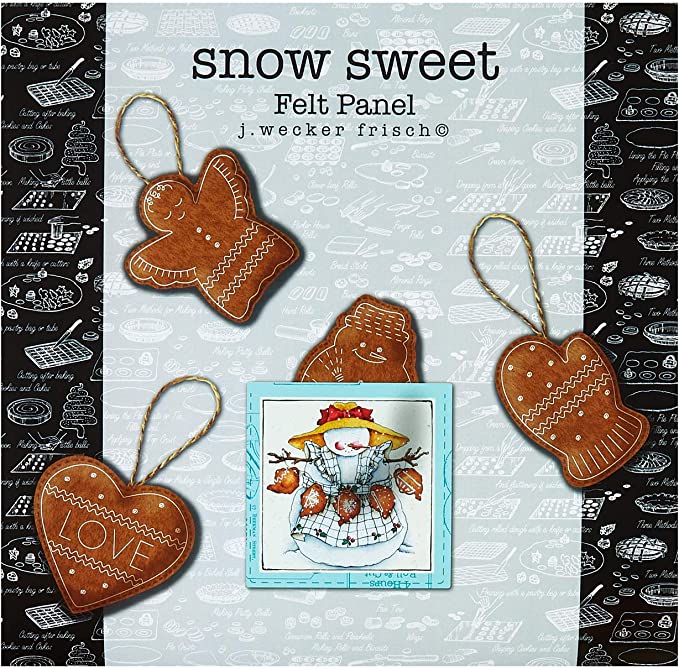 Riley Blake Designs-Snow Sweet-Gingerbread Cookies Felt Panel #FT9661-PANEL