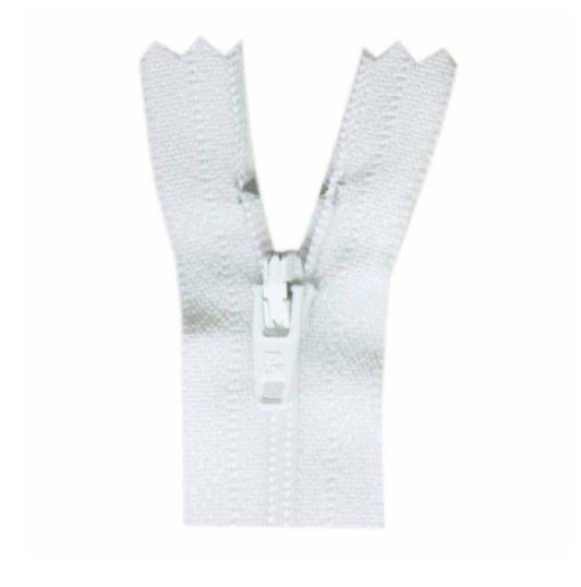 Costumakers-Closed End General Purpose Light Weight-White-Zipper (18cm)
