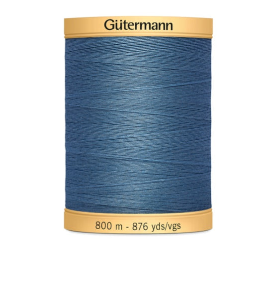 Gütermann-100% Cotton Thread-800m/876y-Indigo Blue