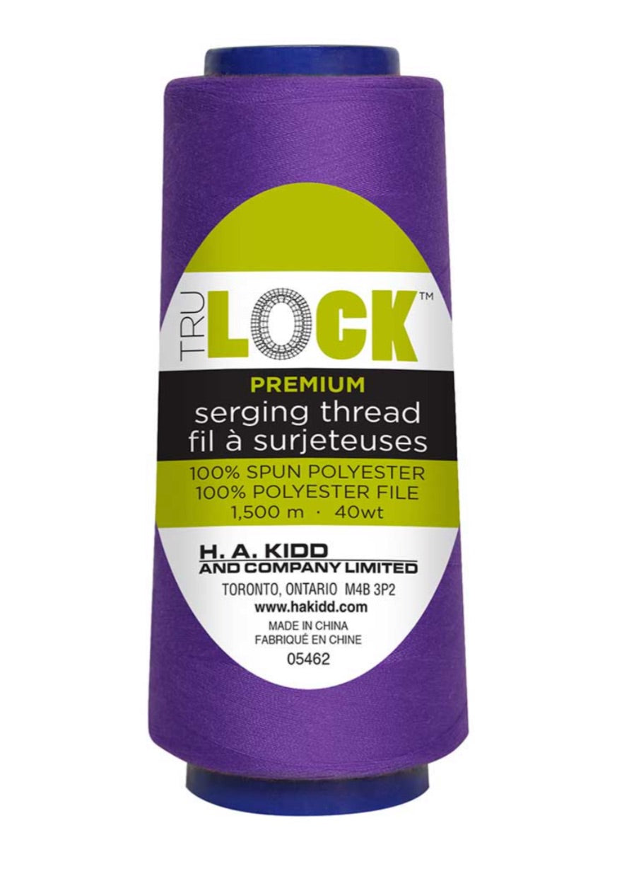 TruLock-Premium Serging Thread-1500m-Purple #1005345