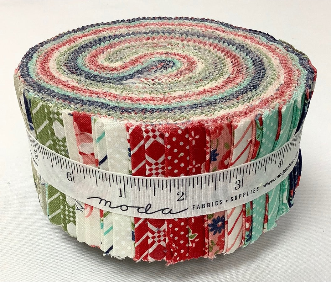 Moda Fabrics-Early Bird-Jelly Roll-42 Strips-2.5” Strips