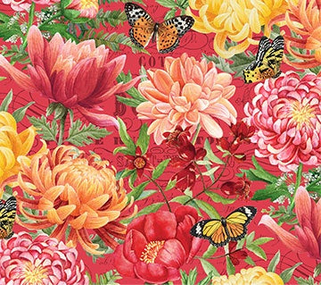 Northcott-Morning Blossom-Red Multi #24917-24