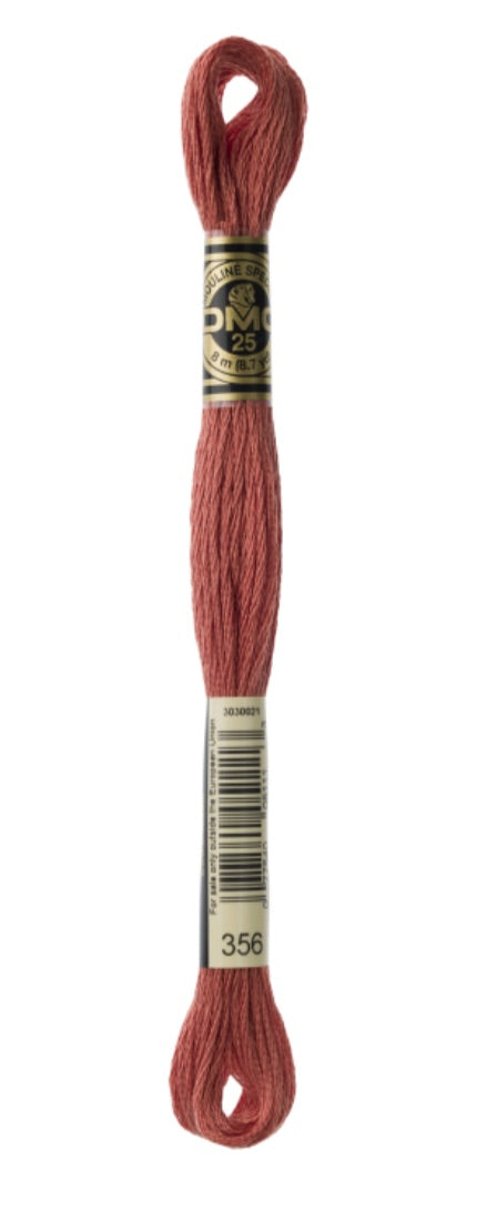 DMC-Six Strand Embroidery Floss-356-8m/8.7y #356