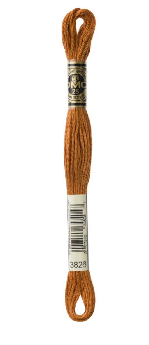 DMC-Six Strand Embroidery Floss-3826-8m/8.7y #3826