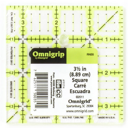 Omnigrip-3.5” Square Ruler (8.89cm) #610-214