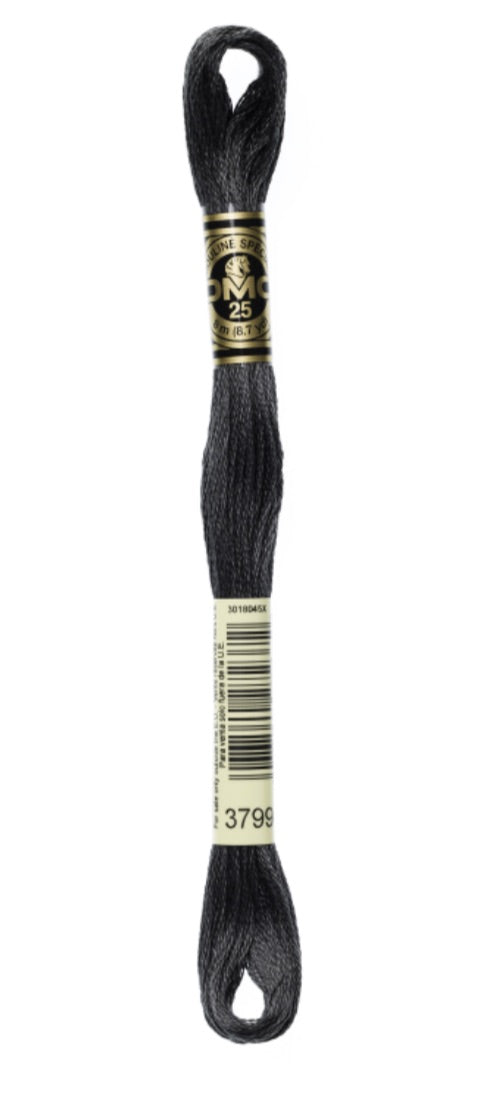 DMC-Six Strand Embroidery Floss-3799-8m/8.7y #3799